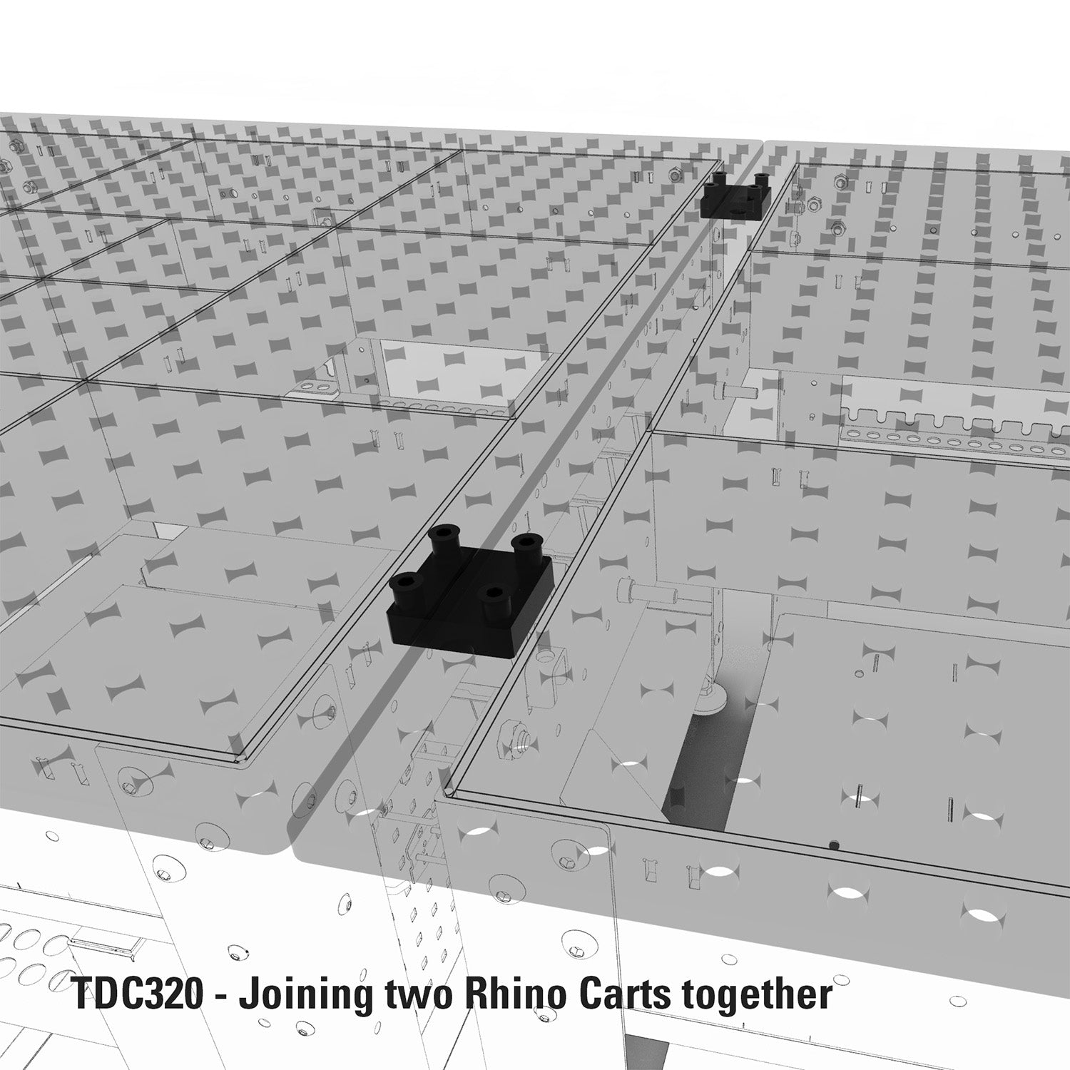 Bloques Conectores Rhino Cart, Paquete Doble